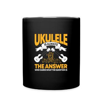 Ukulele - Mug uni - noir - Devant