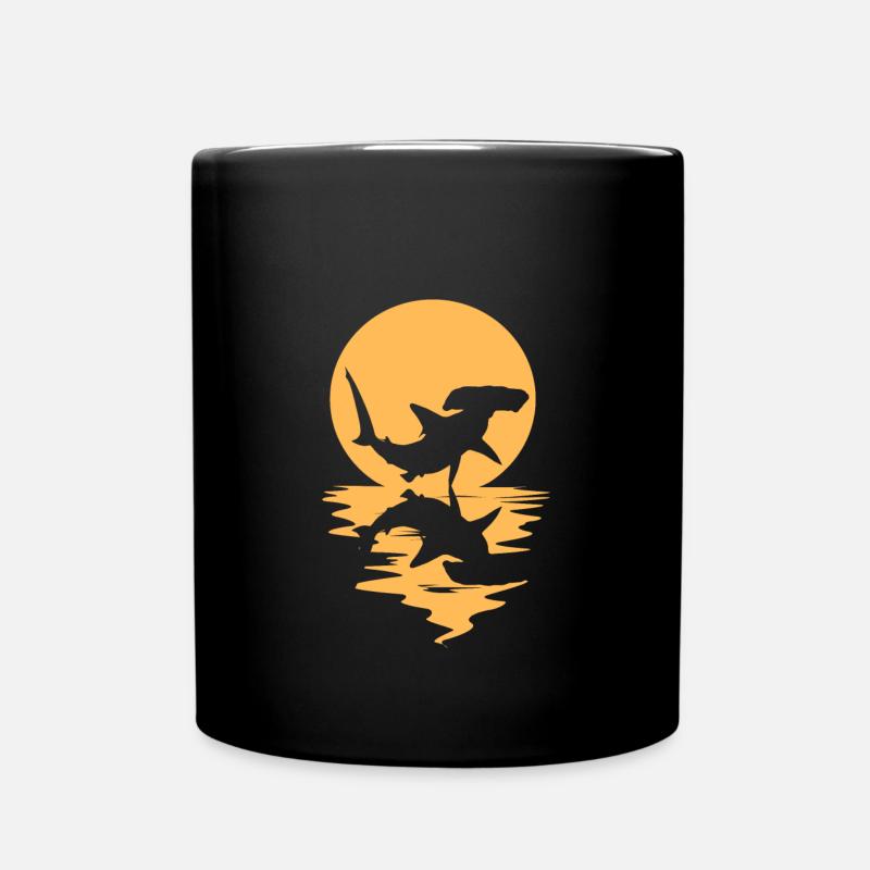 Hammerhai - Tasse einfarbig - Schwarz
