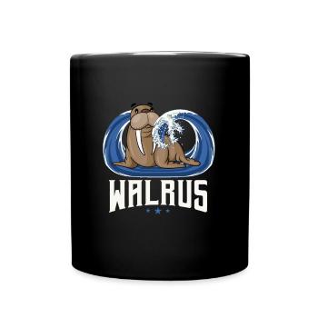 Walross - Tasse einfarbig - Schwarz - Vorne