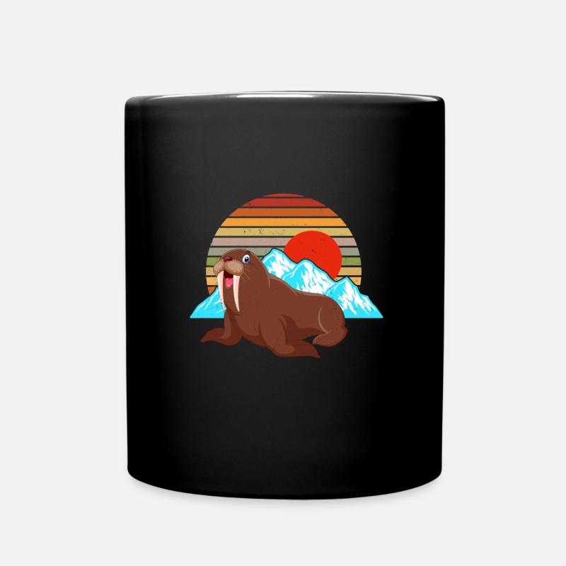 Walross - Tasse einfarbig - Schwarz