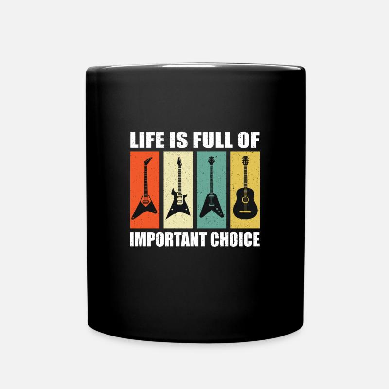 Gitarren - Tasse einfarbig - Schwarz