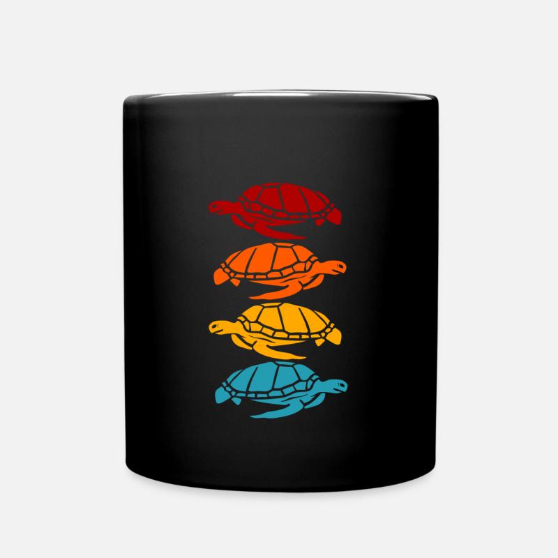 Schildkröten - Tasse einfarbig - Schwarz