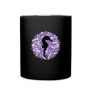 Seepferdchen - Tasse einfarbig - Schwarz - Vorne