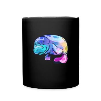 Seekuh - Tasse einfarbig - Schwarz - Vorne