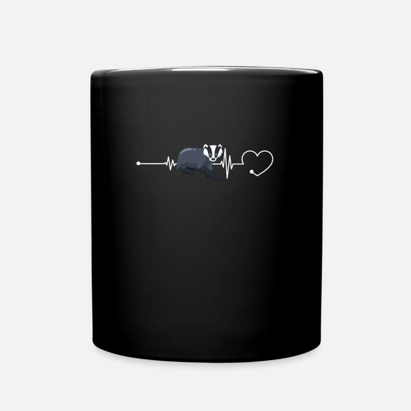 Les battements de coeur du blaireau - Mug uni - noir