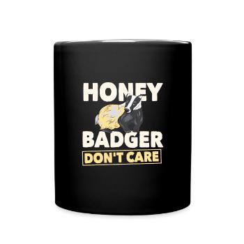 Honigdachs - Tasse einfarbig - Schwarz - Vorne