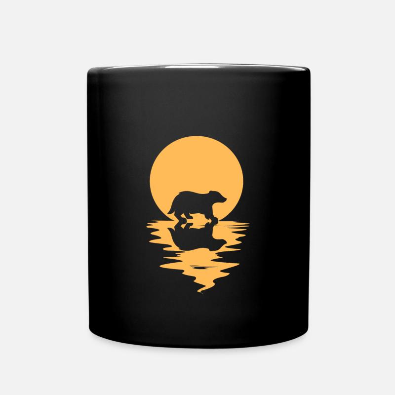 Dachs - Tasse einfarbig - Schwarz