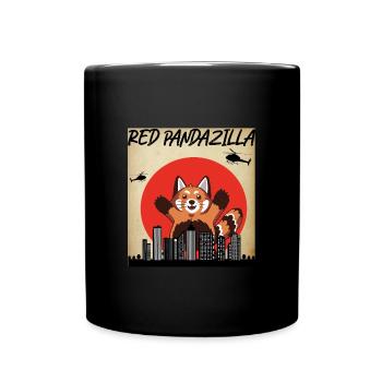 Red Pandazilla cadeau Panda Rouge - Mug uni - noir - Devant