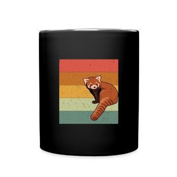 Panda rouge - Mug uni - noir - Devant