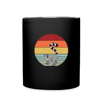 Lemur - Tasse einfarbig - Schwarz - Vorne