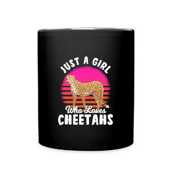 Cheetah Gift Girl - Full Colour Mug - black - Front