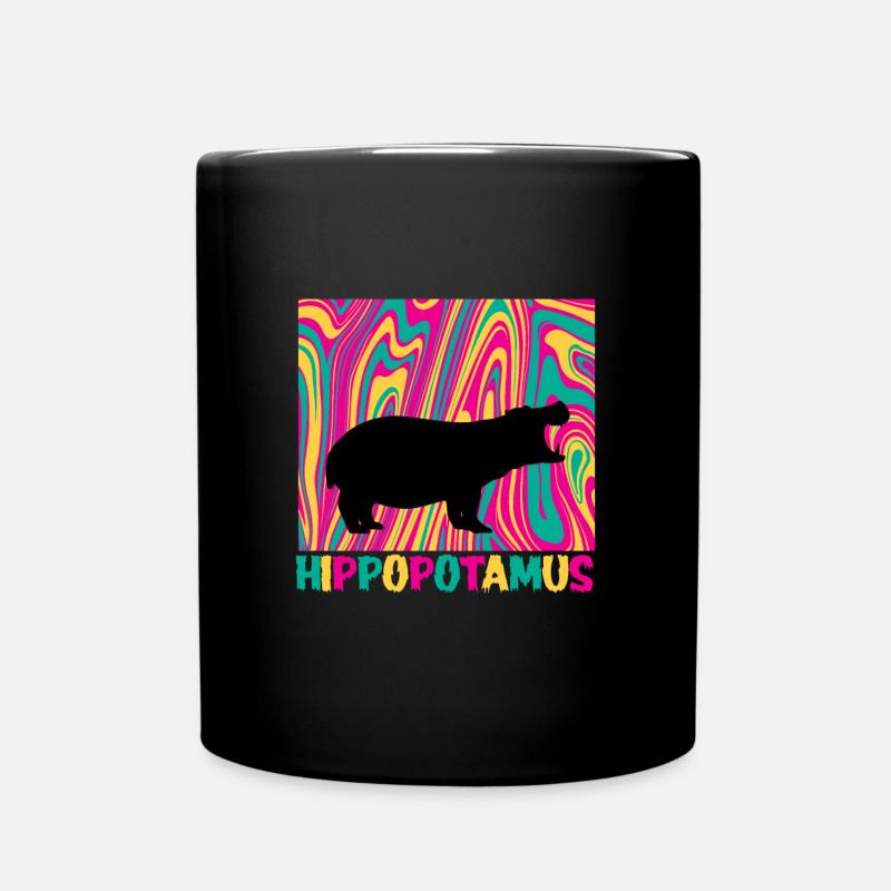 Cadeau d’hippopotame - Mug uni - noir