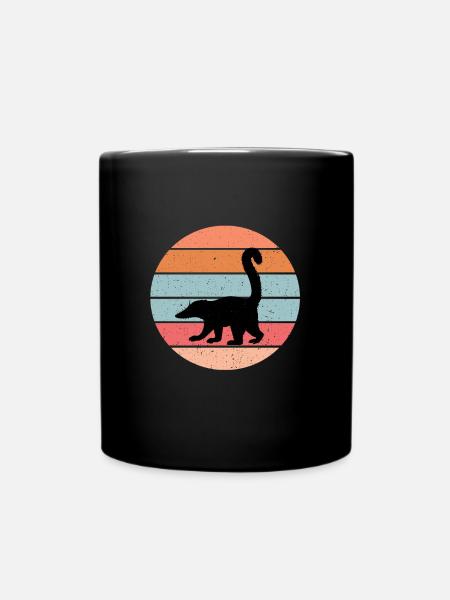 Nasenbär Silhouette - Tasse einfarbig - Schwarz