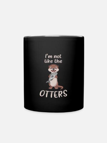 Otter - Tasse einfarbig - Schwarz