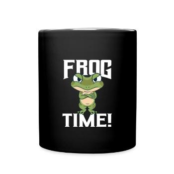 Le temps de la grenouille - Mug uni - noir - Devant