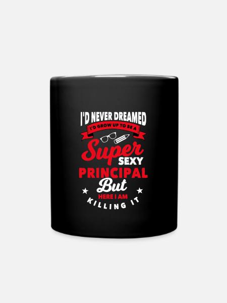 Schulleiter Geschenk - Enfärgad mugg - svart