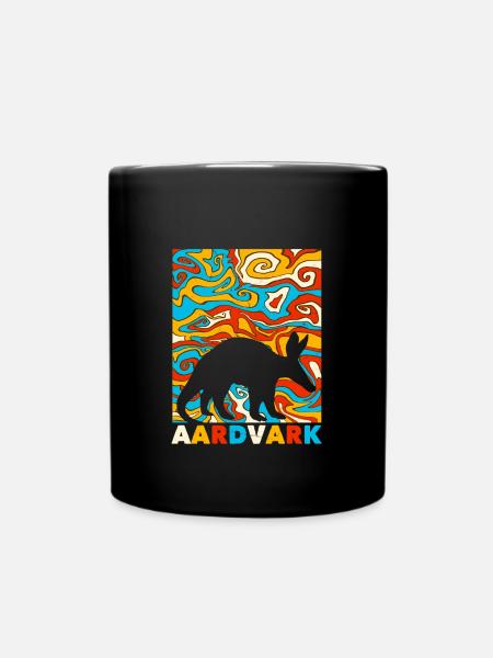 Erdferkel - Tasse einfarbig - Schwarz