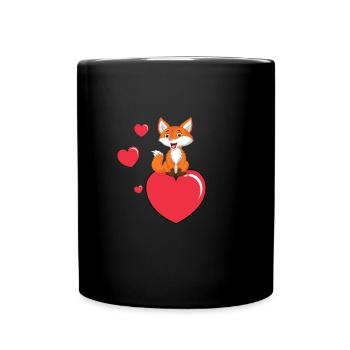 Renard bébé - Mug uni - noir - Devant