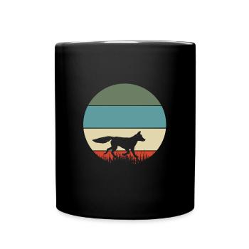 Fuchs - Tasse einfarbig - Schwarz - Vorne