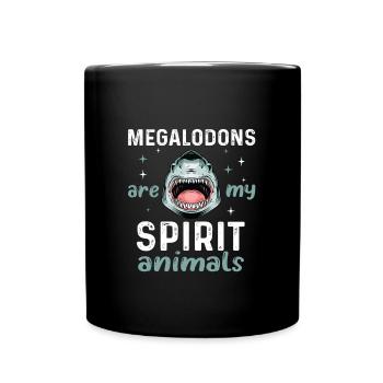 Animal préféré Megalodon - Mug uni - noir - Devant