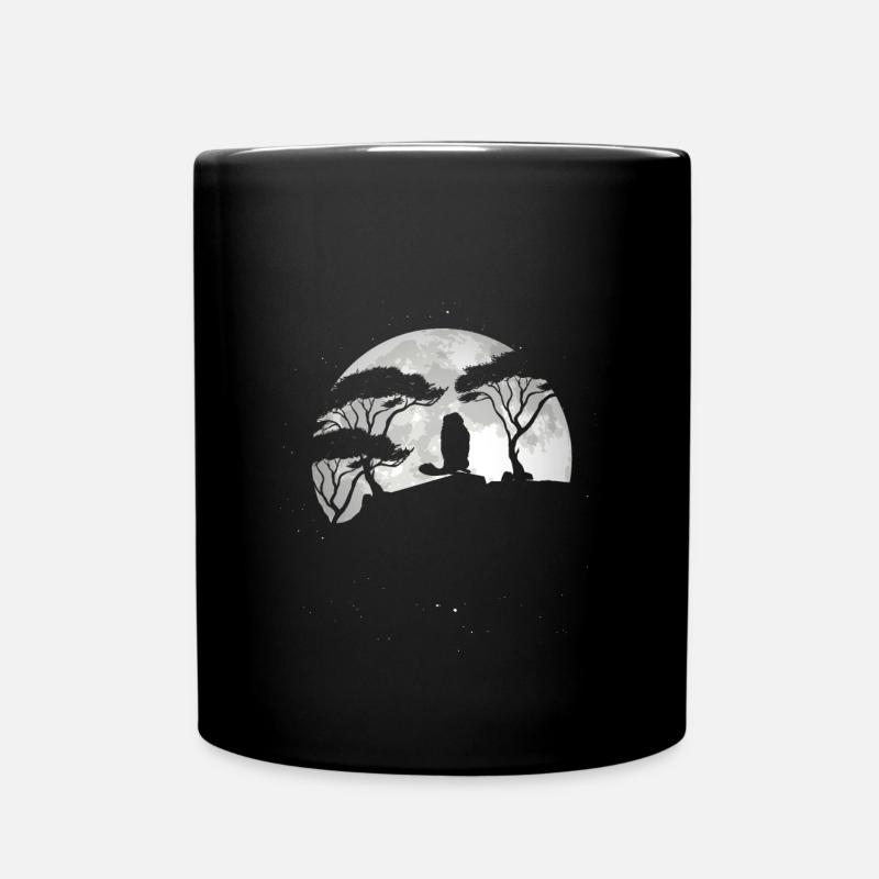 Marmotte Dans la pleine lune - Mug uni - noir