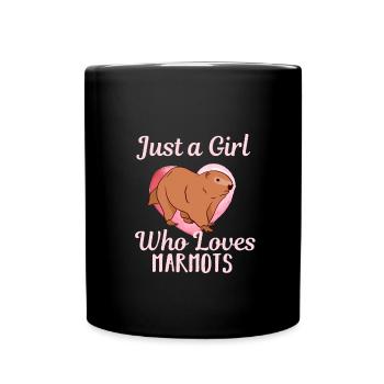 Marmots girl gift - Full Colour Mug - black - Front