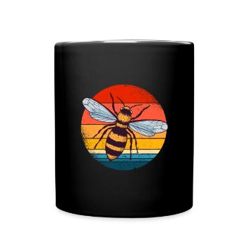 Abeille - Mug uni - noir - Devant