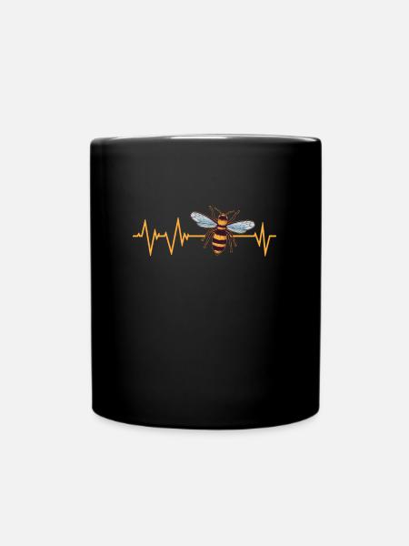 Abeille battements de cœur - Mug uni - noir