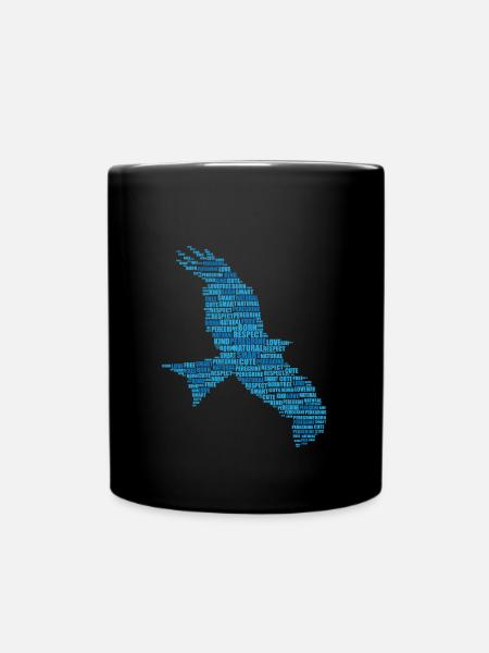 Peregrine falcon gift - Full Colour Mug - black