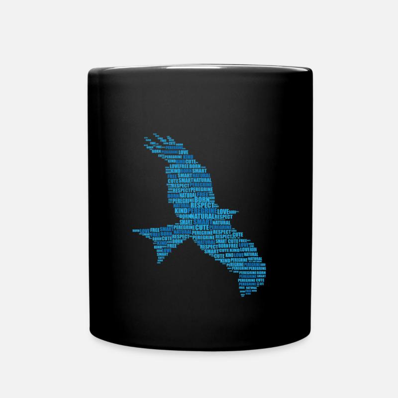 Peregrine falcon gift - Full Colour Mug - black