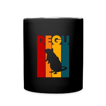 Degu Geschenk - Tasse einfarbig - Schwarz - Vorne