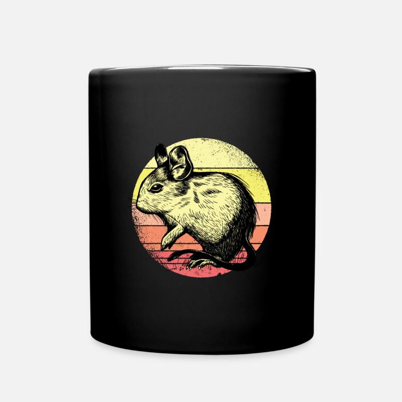 Degu Silhouette - Tasse einfarbig - Schwarz
