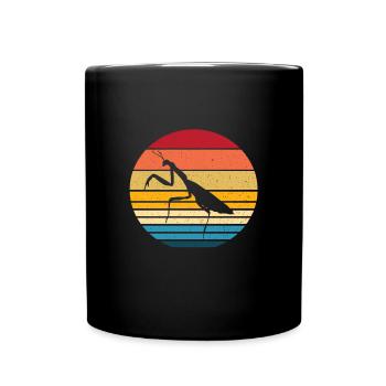 Gottesanbeterin - Tasse einfarbig - Schwarz - Vorne