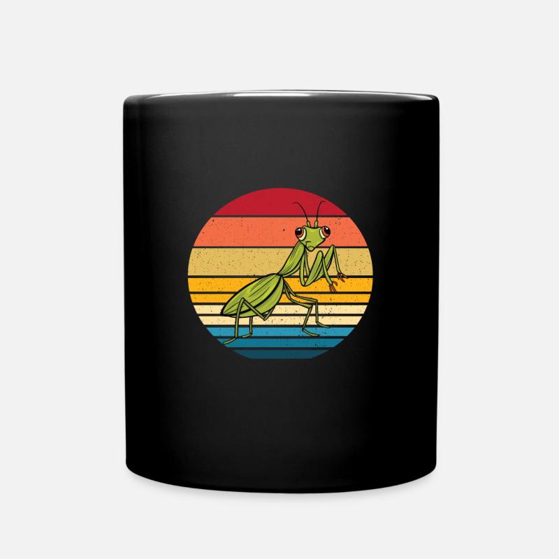 Gottesanbeterin - Tasse einfarbig - Schwarz