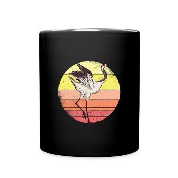 Kranich - Tasse einfarbig - Schwarz - Vorne