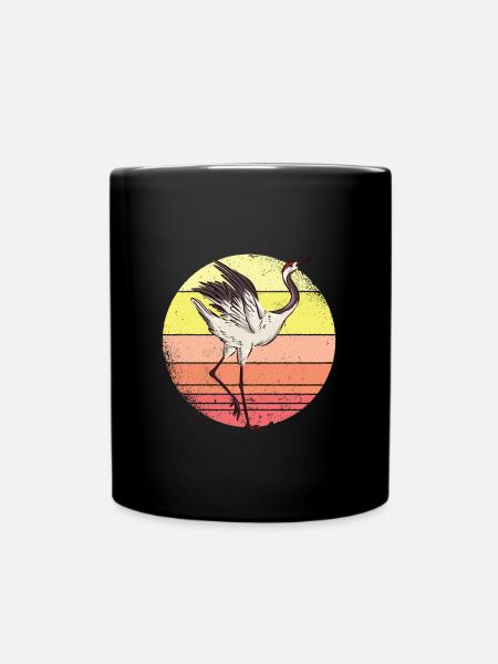 Kranich - Tasse einfarbig - Schwarz
