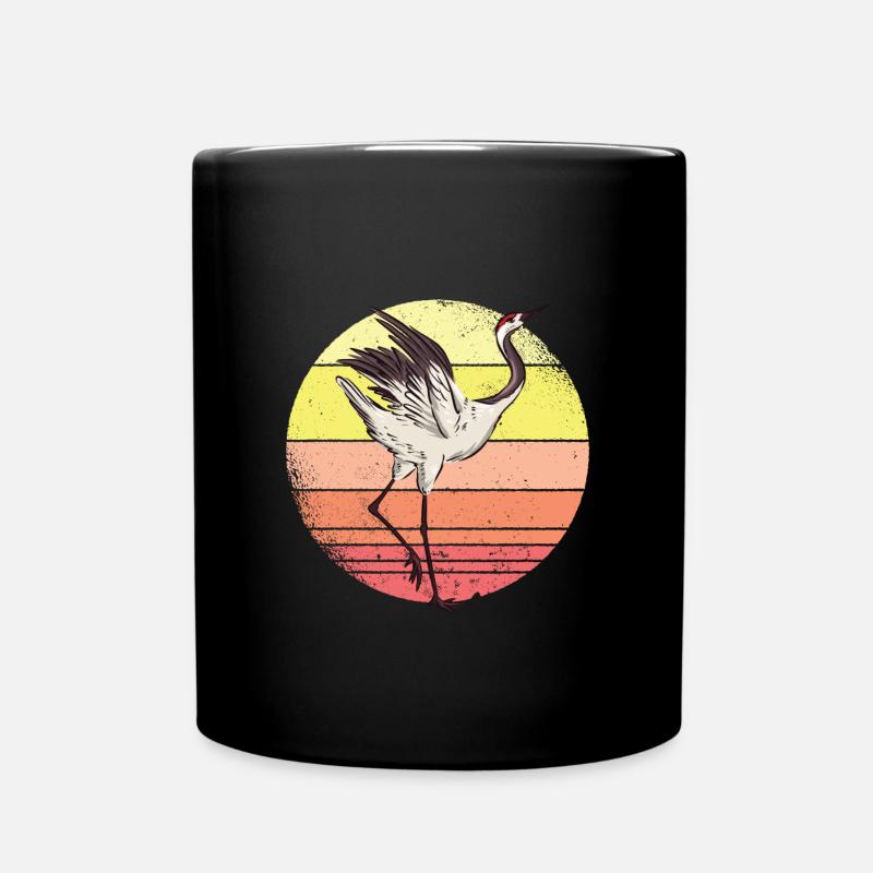 Kranich - Tasse einfarbig - Schwarz