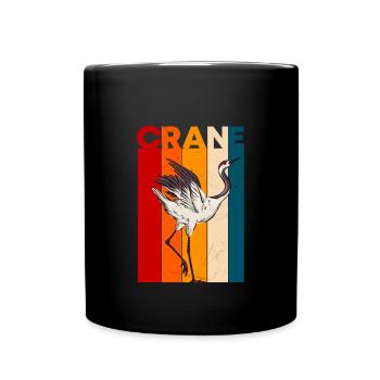 Kranich - Tasse einfarbig - Schwarz - Vorne