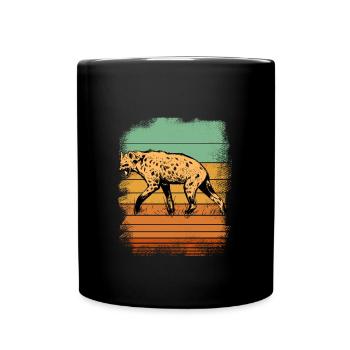 Hyäne - Tasse einfarbig - Schwarz - Vorne