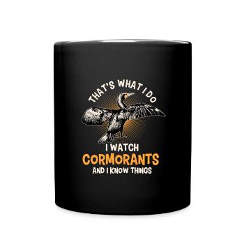 Cormorant Saying For Ornithologists - Full Colour Mug - black - Front