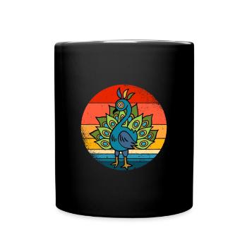Paon - Mug uni - noir - Devant
