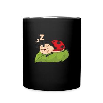 Coccinelle dormante cadeau enfants - Mug uni - noir - Devant
