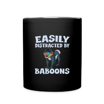 Baboon saying - Full Colour Mug - black - Front