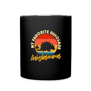Favorite Dino Ankylosaurus - Full Colour Mug - black - Front