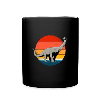 Diplodocus Dinosaur - Full Colour Mug - black - Front
