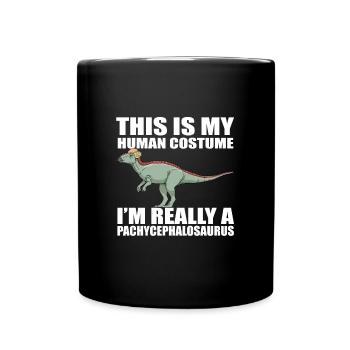 Pachycephalosaurus Halloween Kostüm - Tasse einfarbig - Schwarz - Vorne