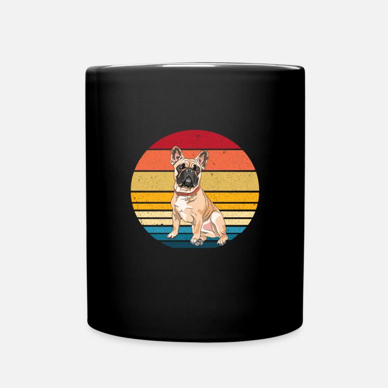 Französische Bulldogge - Tasse einfarbig - Schwarz