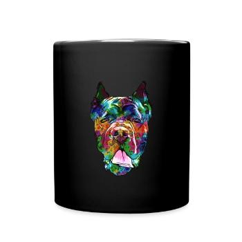 Cane Corso - Tasse einfarbig - Schwarz - Vorne