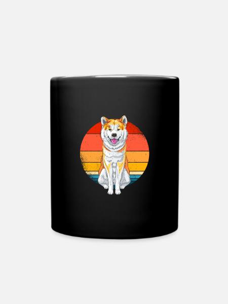 Akita Inu - Tasse einfarbig - Schwarz