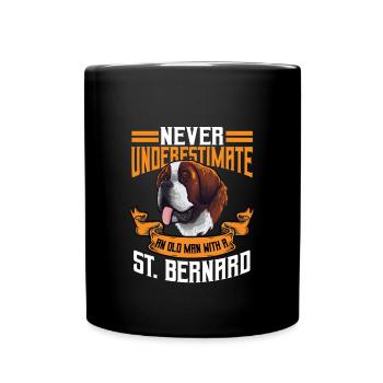 St. Bernard gift men - Full Colour Mug - black - Front